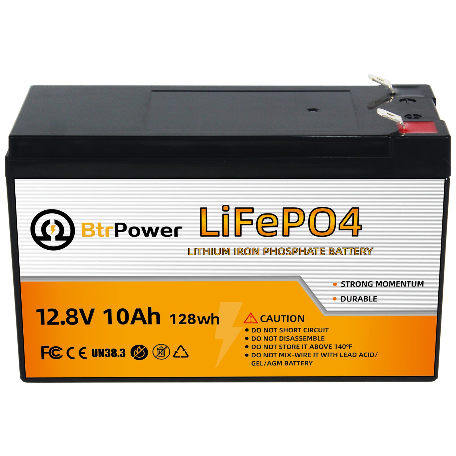 BtrPower LiFePO4 12V 8AH Deep Cycle Lithium Battery Rechargeable for R