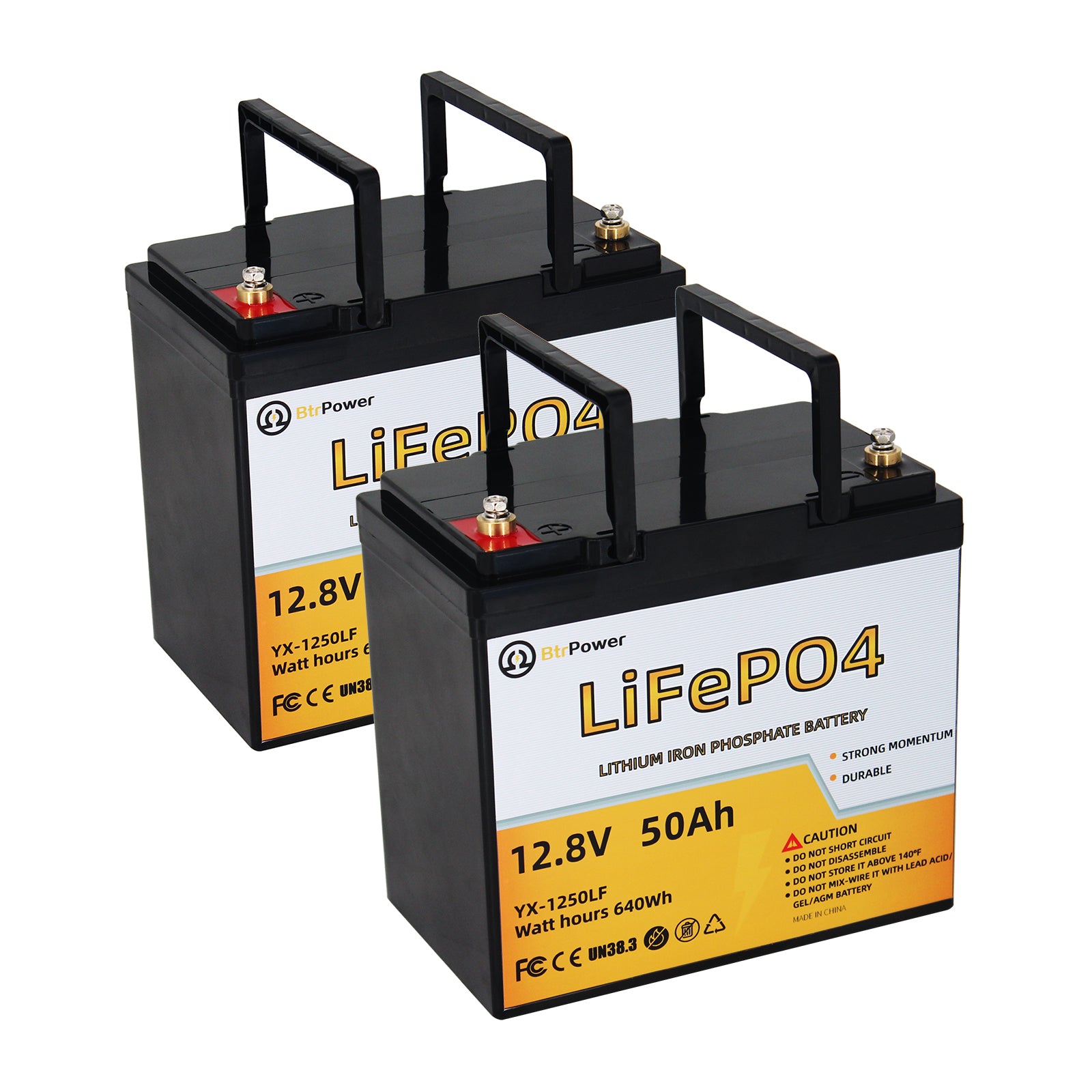 12V 50Ah LiFePO4 Lithium Battery, 4000+ Deep Cycle Lithium Iron Phosphate  Rechargeable Battery for Solar, RV, Marine, Home Storage, Outdoor Camping