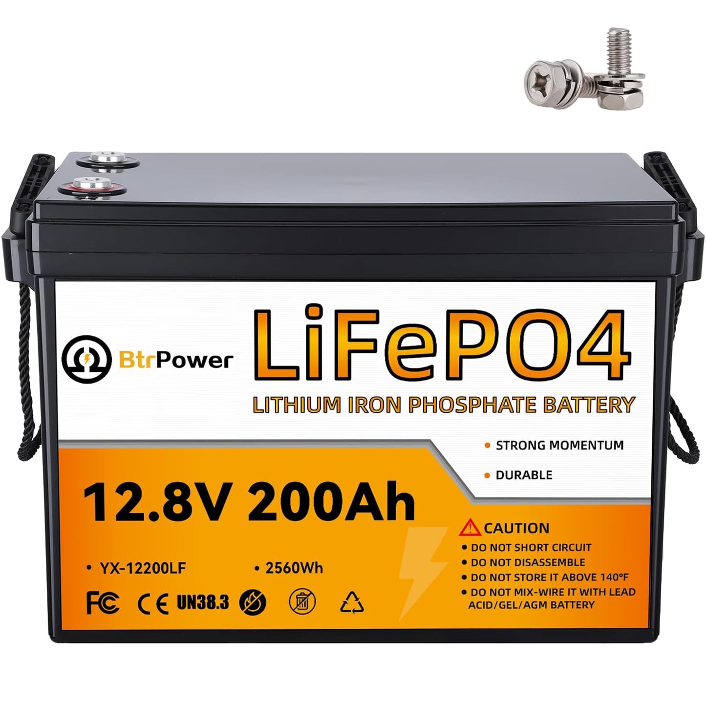 12V 200AH LiFePO4 Akkupack für Wohnmobile, Sonnensysteme, Trolling-Motoren, Off-Grid-Systeme, Golfwagen