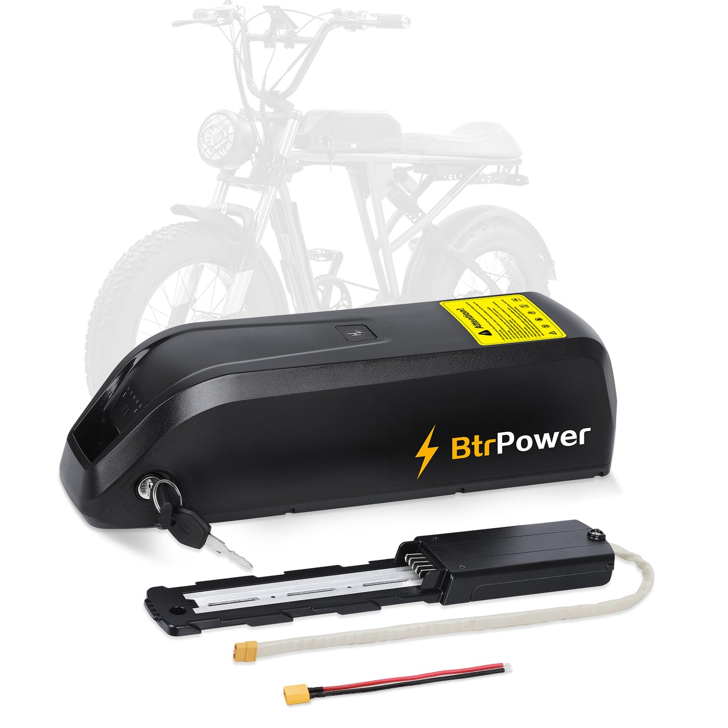 BtrPower 48V 15Ah Hailong Ebike Battery for Electric Bike Motor Lithium Battery 30A BMS